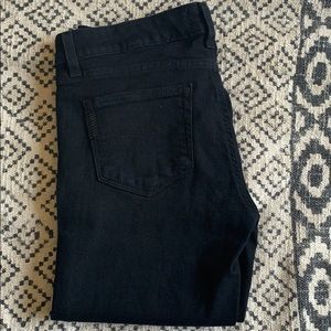 Paige Skyline Straight Black Skinny Stretch Jeans